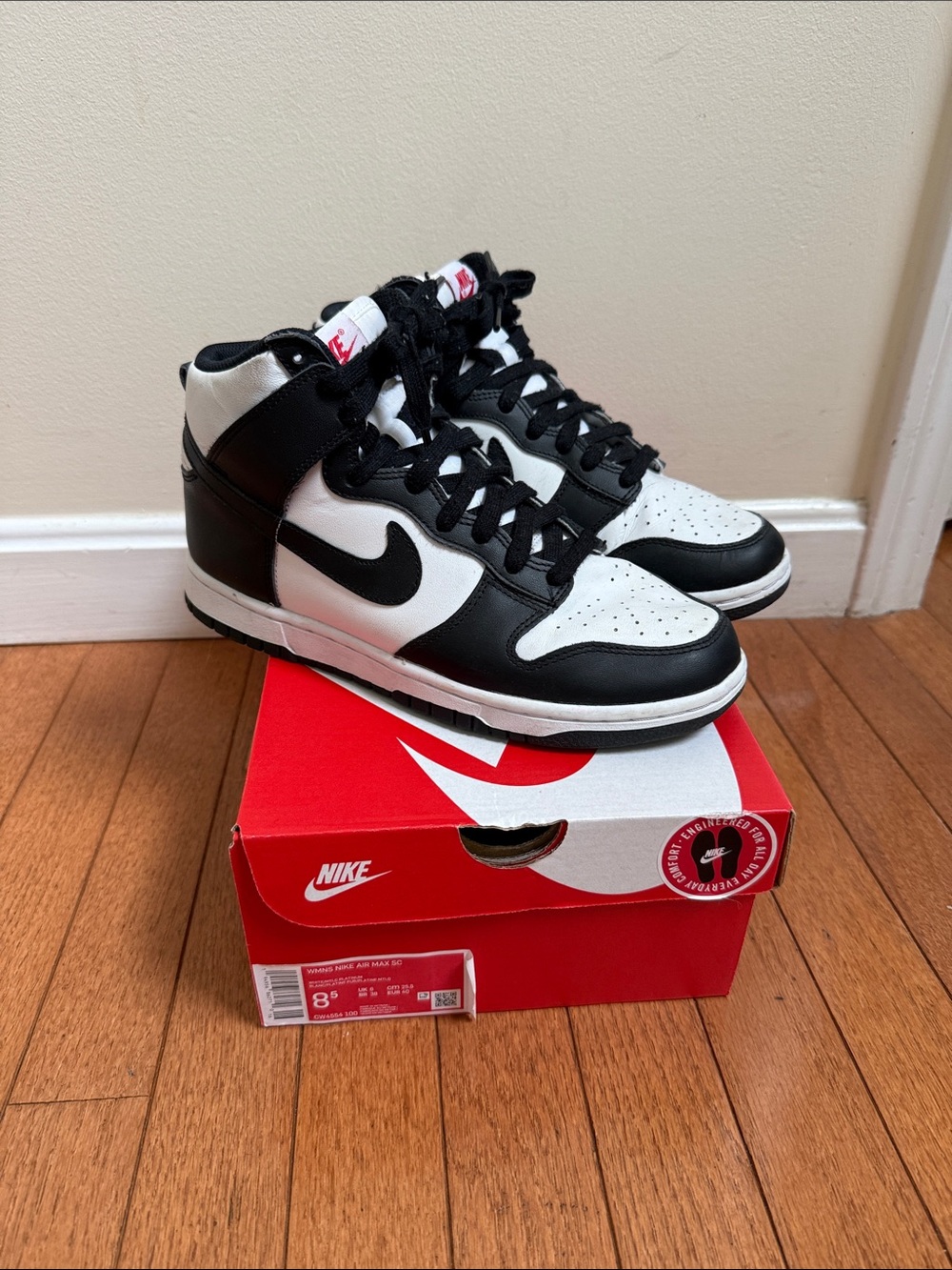 Nike Black and White High-Top Sneakers